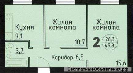 Квартиры от застройщика под ключ 35 000 за квадратный метр