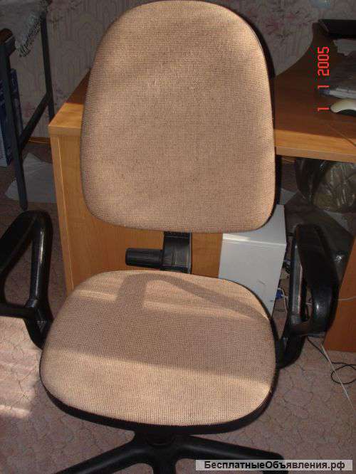 Компьютерный стол с приставной тумбочкой, 2-х секционный полукруглый, цвет орех