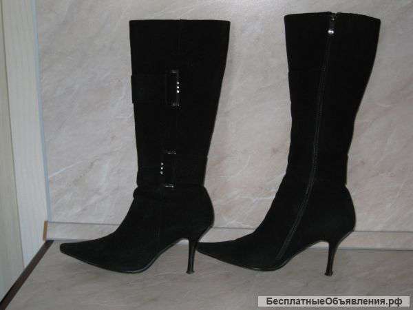 Сапоги замшевые осенние