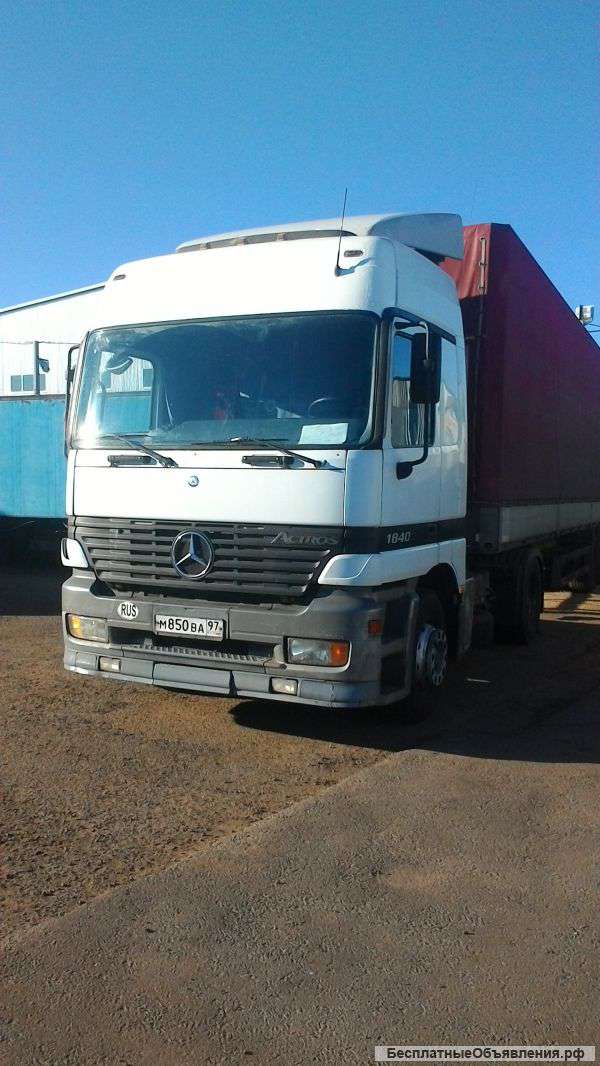 Седельный тягач Мерседес + тент.п/п Шмитц