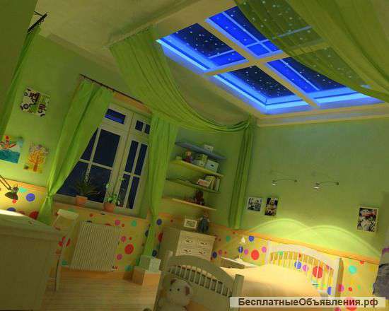 Натяжной потолок в комнату ребёнка