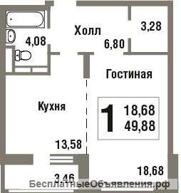 1-комнатная квартира