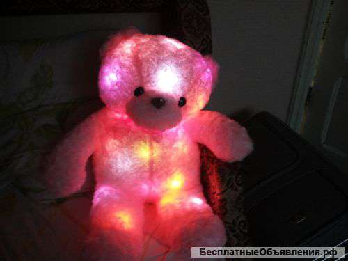Светодиодная мягкая игрушка. Мишка.