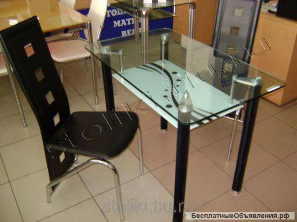 У нас столы, мебель из стекла