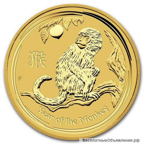 Золотая монета - "Год Обезьяны", 2016
