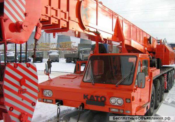 Аренда и услуги крана автомобильного КАТО 75 т.Стрела 42 м+ гусек 17 м. в Воронеже.