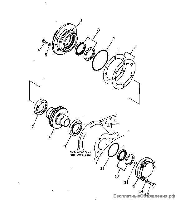 Komatsu 14X-27-11231 Подшипник