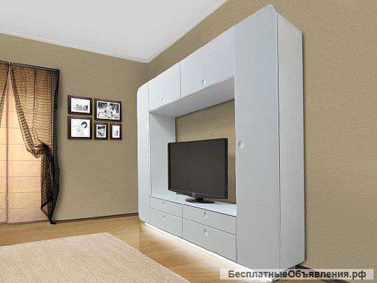 Стенка Неон белая и черная