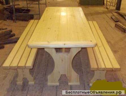 Стол и лавки в баню