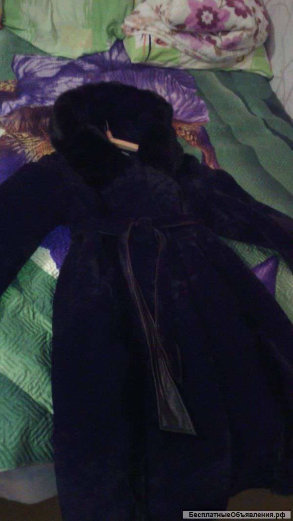 Шубу мутон отделка норка новая