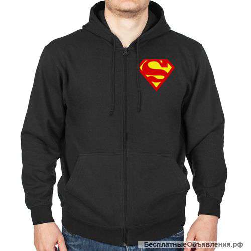 Толстовка с капюшоном на молнии «Superman»
