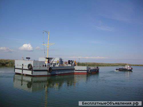 Понтон для подъемного крана (плавкран, плавучий кран)