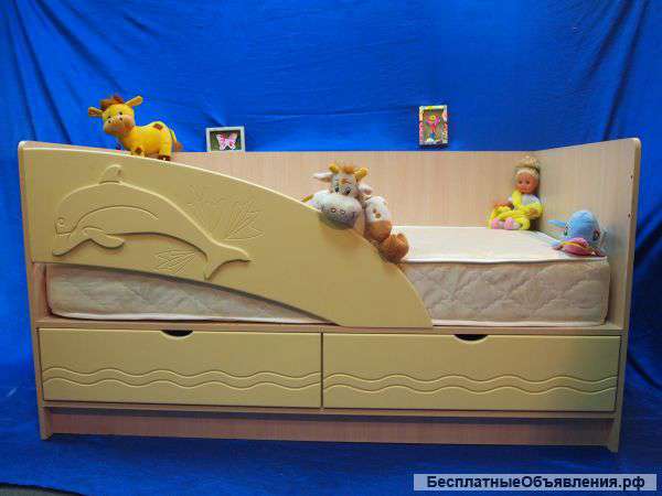 Детская Кровать с Бортиком для Безопасности