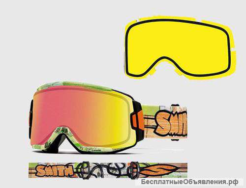 Маска горнолыжная (очки) Smith Squad + доп. линза RC36