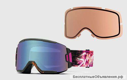 Очки горнолыжные (маска) Smith Squad + линза Yellow