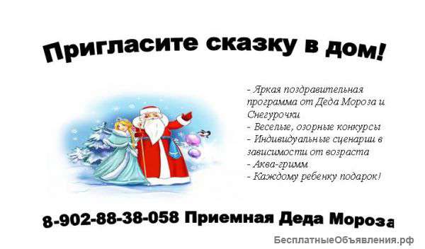 Дед Мороз и Снегурочка Пригласите сказку в дом…