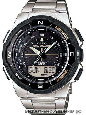 Часы Casio с компасом, термометром, противоударные, водонепроницаемые. Оригинал. Бесплатная доставка