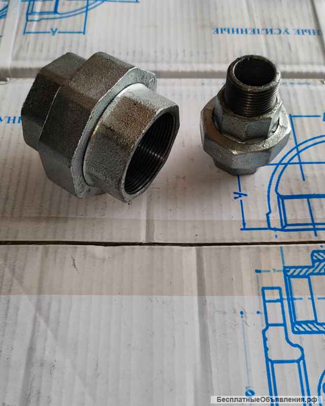 Тройники чугунные полнопроходные оцинкованные усиленные FM HD прямые и переходные