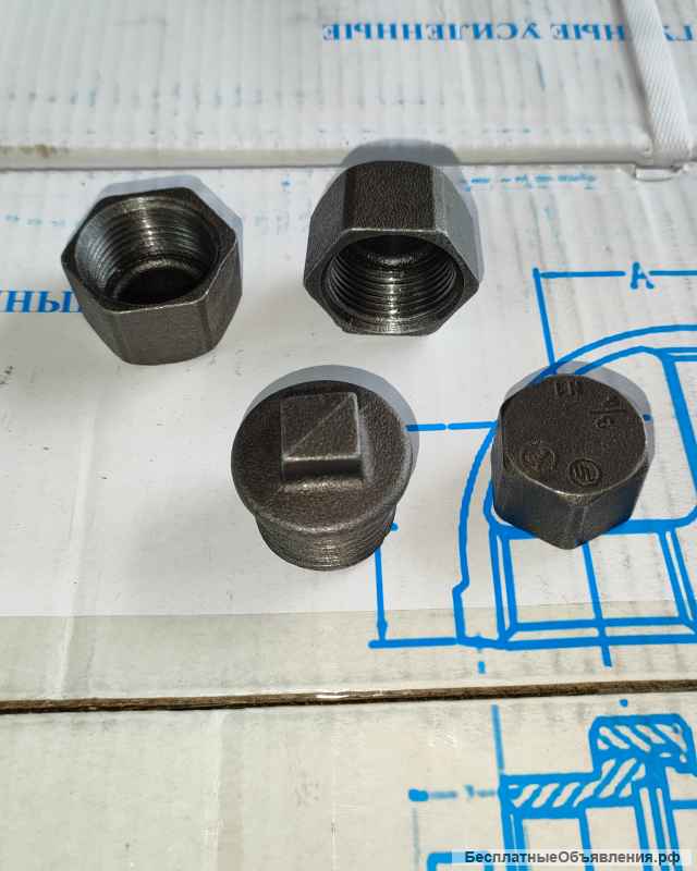 Тройники чугунные полнопроходные оцинкованные усиленные FM HD прямые и переходные