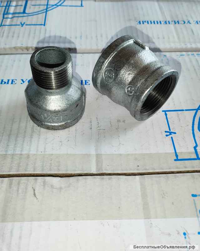 Тройники чугунные полнопроходные оцинкованные усиленные FM HD прямые и переходные