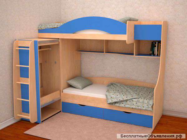 Кровать детская 2-х местная Облачко 5