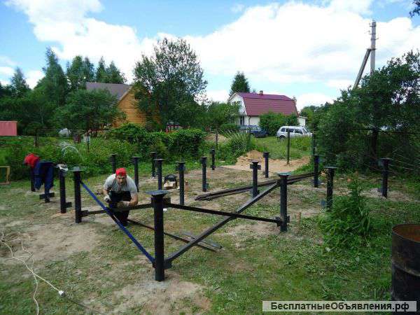 Фундамент на винтовых сваях