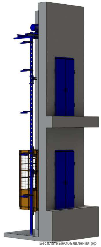 Грузовой подъемник в глухую шахту