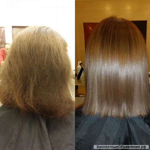 Кератиновое восстановление волос