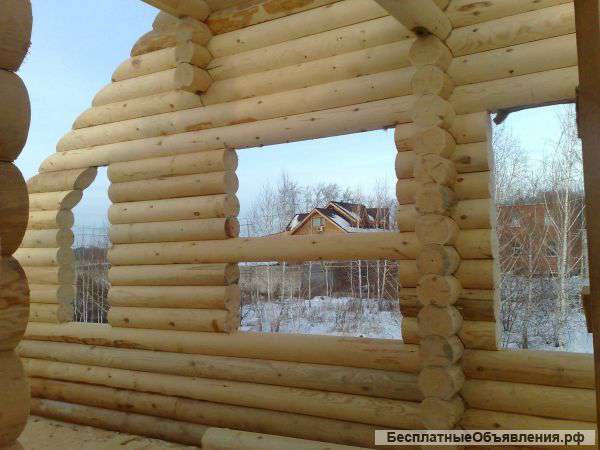 Монтаж срубов