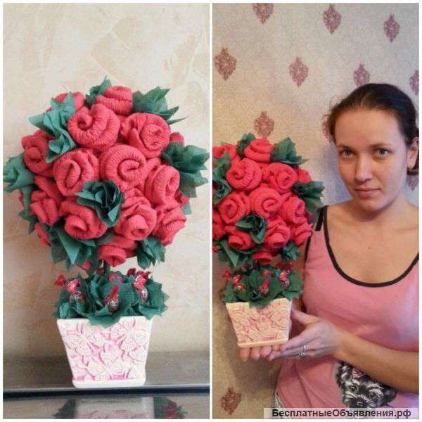 Топиарий из салфеток
