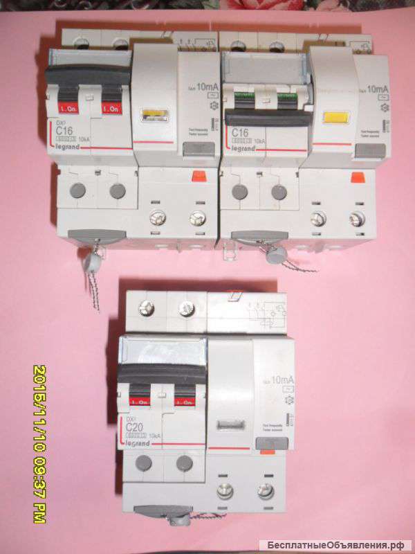 Дифф.выключатель (УЗО) DX3 2П C20А, C16А