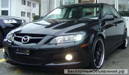 Mazda 6 чёрный седан, 2007 г