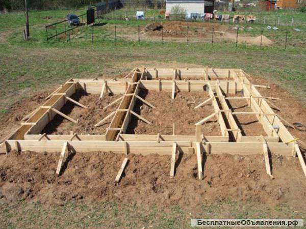 Бетонные работы, кладка кирпича