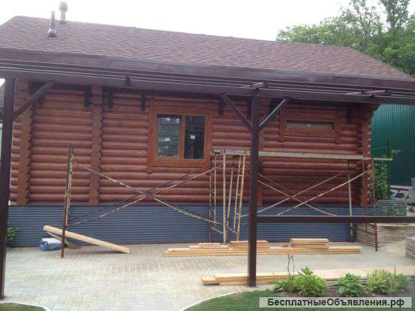 Строительство бань из сруба (кругляка) с бассейном