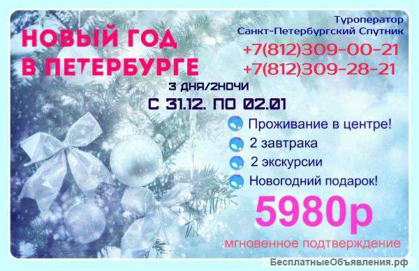 Новогодние праздники в Петербурге