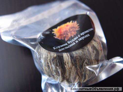 Чай Корзина Будды с ароматом апельсина и персика. Связанный чай. Китай