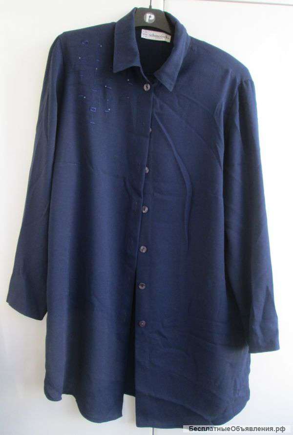 Блуза тёмно-синяя, Германия, размер 50