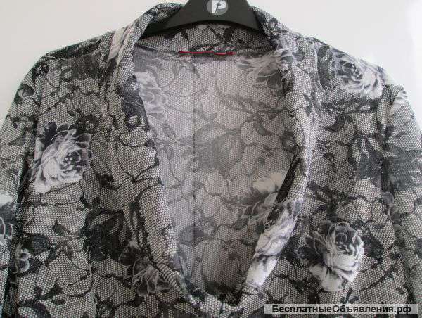 Блуза серая, Россия, размер 52-54