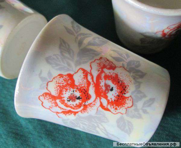 Стопки фарфоровые, 6 штук, СССР