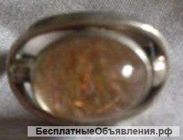 Кольцо из мельхиора с рутиловым кварцем