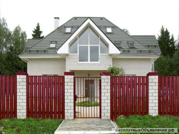 Забор, металлический штакетник