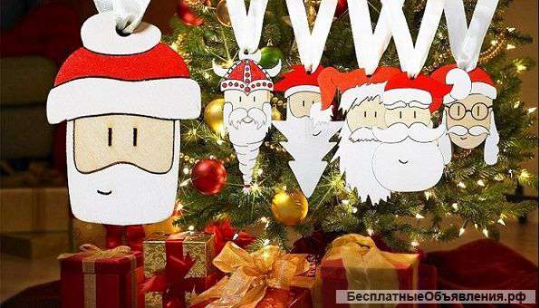 ЭкоДеревянные ёлочные игрушки