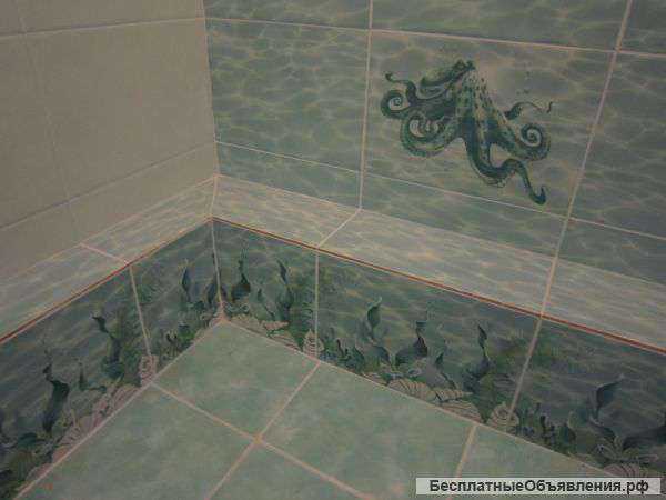 Ремонт Ванной и Туалета, Кладка плитки