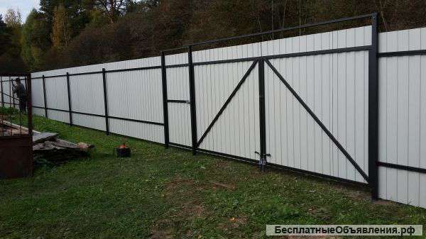 Забор из Профнастила, Ворота, Калитки