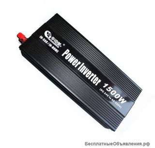 Инвертор автомобильный 1500W (DC 24V to AC 220V)
