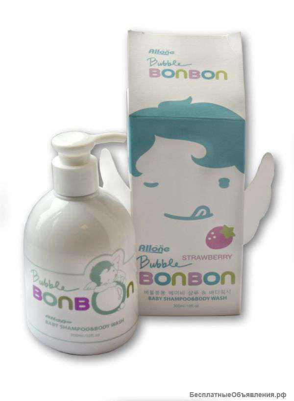 Детский шампунь + жидкое мыло с ароматом клубники