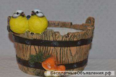 Зоокашпо с синицами, горшки с птицами