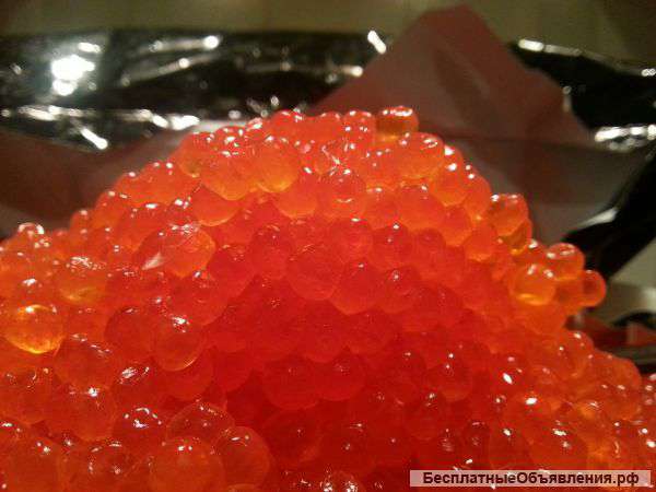 Красная икра кеты, лососевая икра в СПб