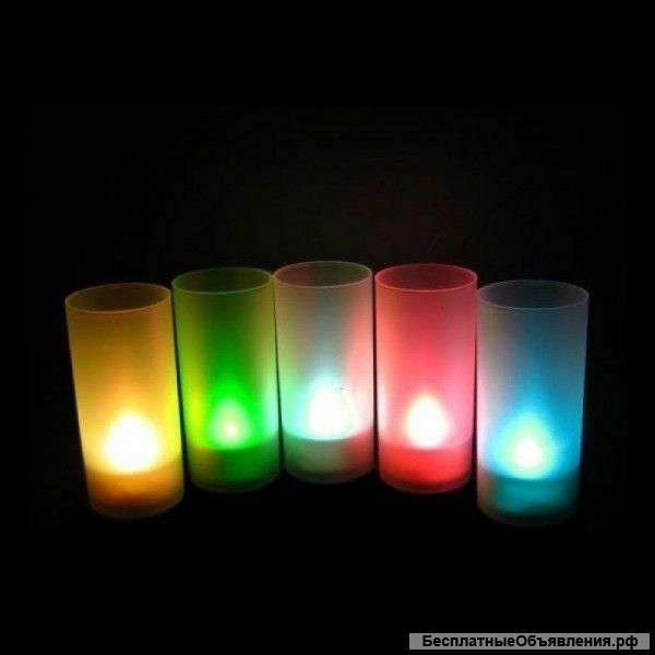 Светодиодные свечи Led Candle в стакане