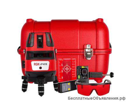 Лазерный нивелир RGK LP-618 в комплекте с приемником